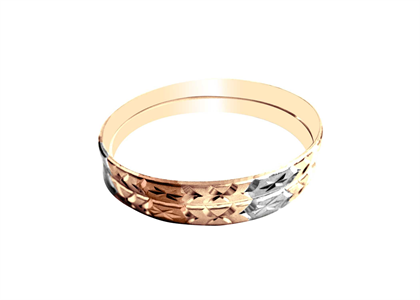 Tri Tone Plated | Diamond Cut Bangles